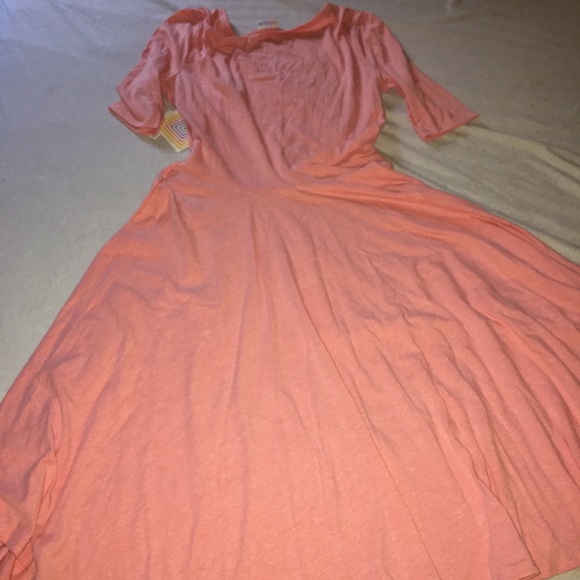 Lularoe Nicole dress heather pink new w/tags - Picture 4 of 7